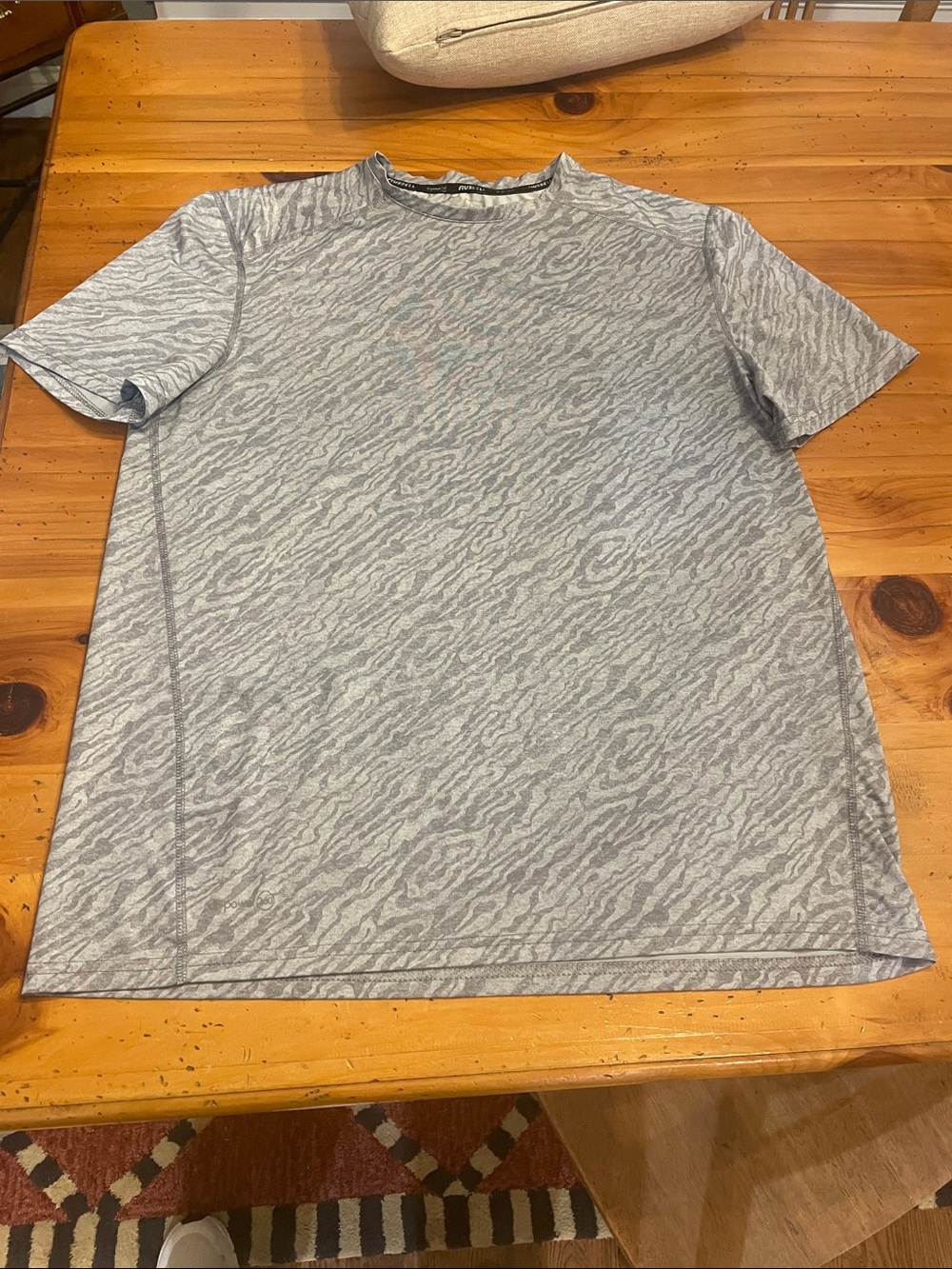 Russell Athletic Light Gray Heathered Short Sleeve dri fit Tee